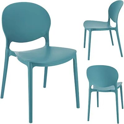 Plastová stolička JUSTIN modrá