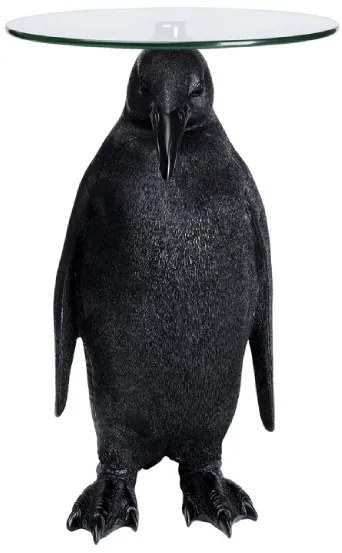 Animal Ms Penguin príručný stolík čierny Ø32 cm