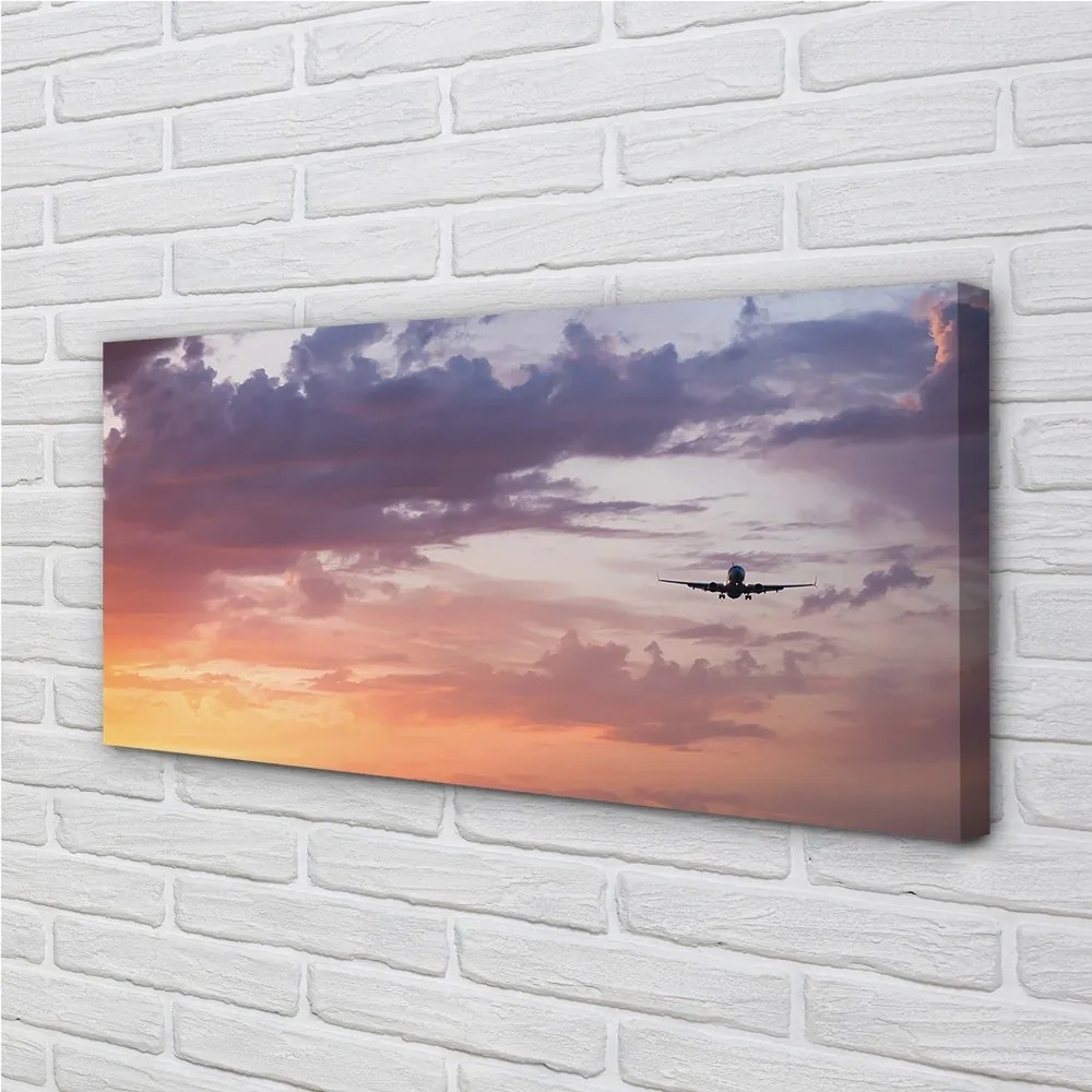 Obraz canvas Zamračené oblohy ľahké lietadlá 125x50 cm