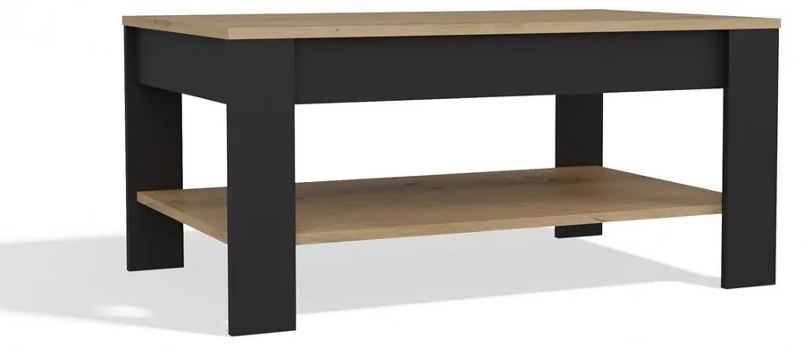 Konferenčný stolík OHIO dub remeselný/čierny