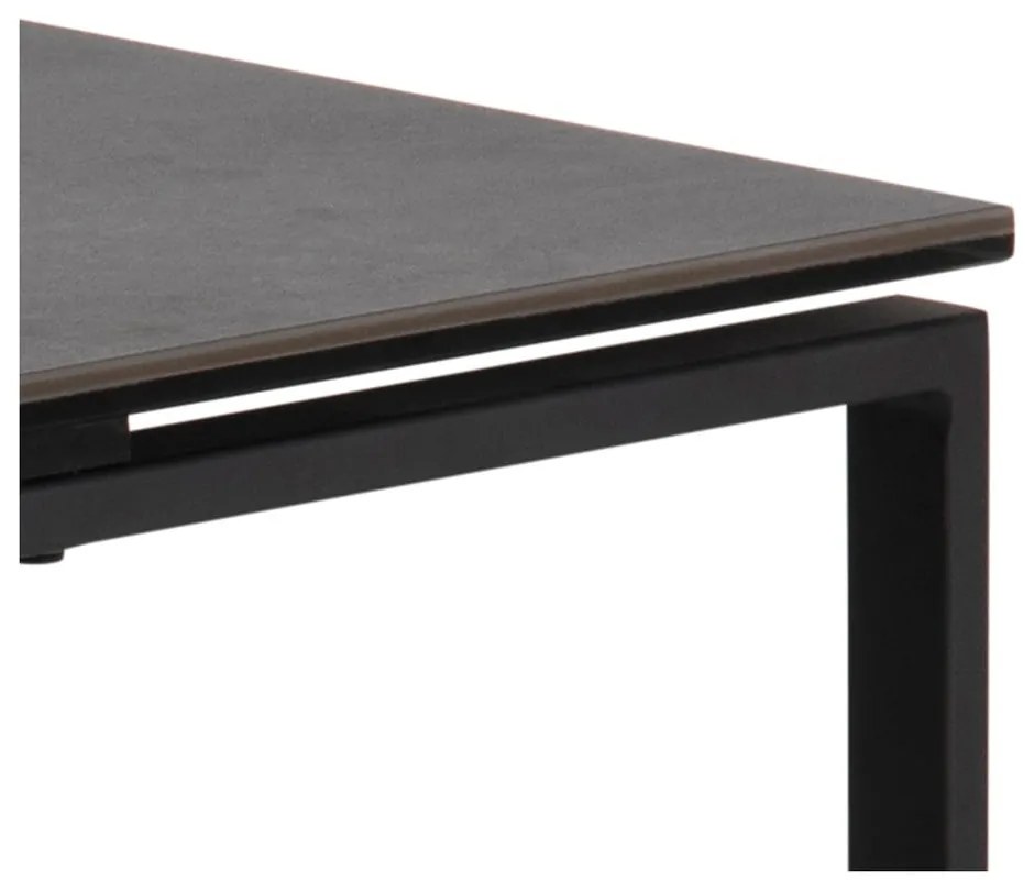 Súprava 3 čiernych konferenčných stolíkov so železným nohami Actona Katrine