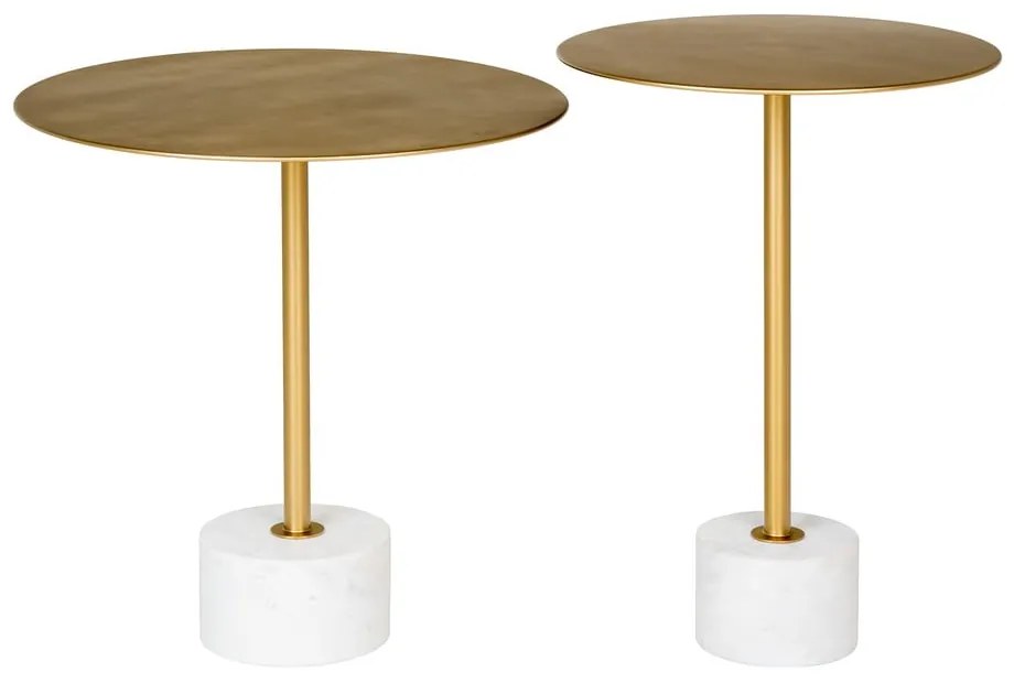 Kovový okrúhly odkladací stolík ø 51 cm Lecco – House Nordic