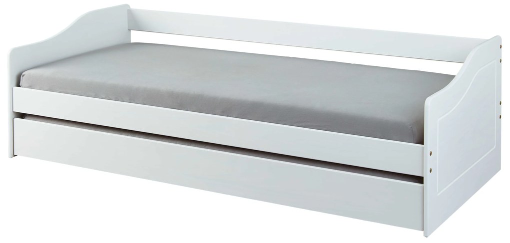 Inter Link Výsuvná detská posteľ Leonie (biela, 90 x 200 cm) (100394248)