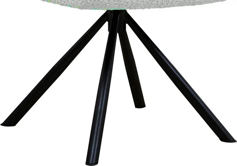 Otočná jedálenská stolička Beatris, svetlo béžová štruktúrovaná látka