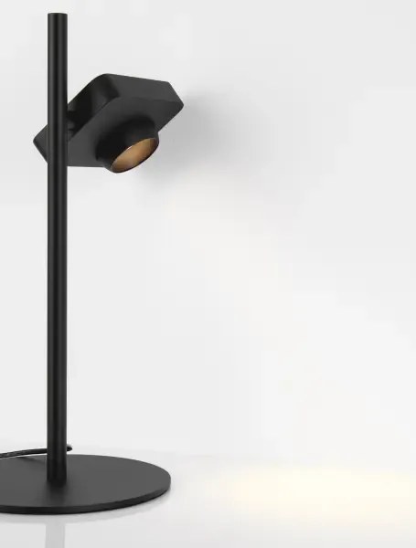 LED stmievateľná bielo-čierna stolná lampa Kedros