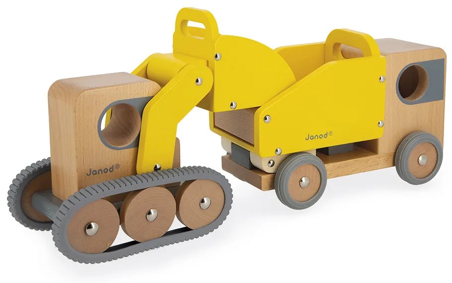 Drevené autá Bolid - Bager a nákladné auto
