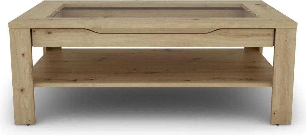 Konferenčný stolík so zásuvkou Roman, dub artisan