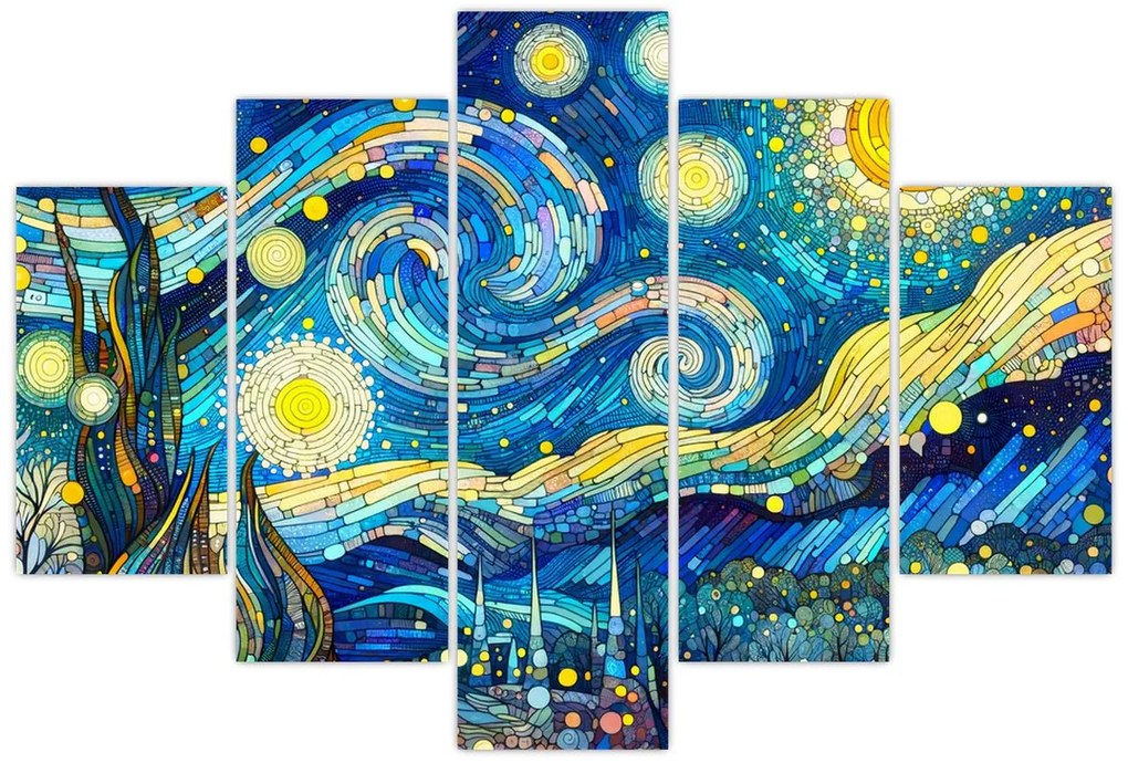 Obraz – Mozaika hviezdnej noci (150x105 cm)