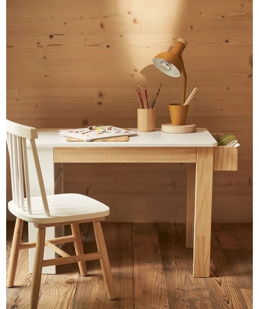 Detský písací stôl s bielou doskou 40x77 cm Serwa – Kave Home