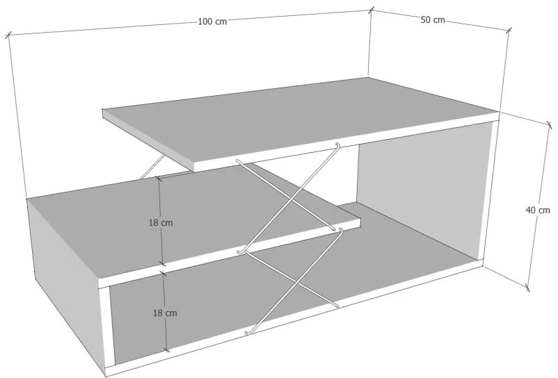 Konferenčný stolík Cayenne antracitový