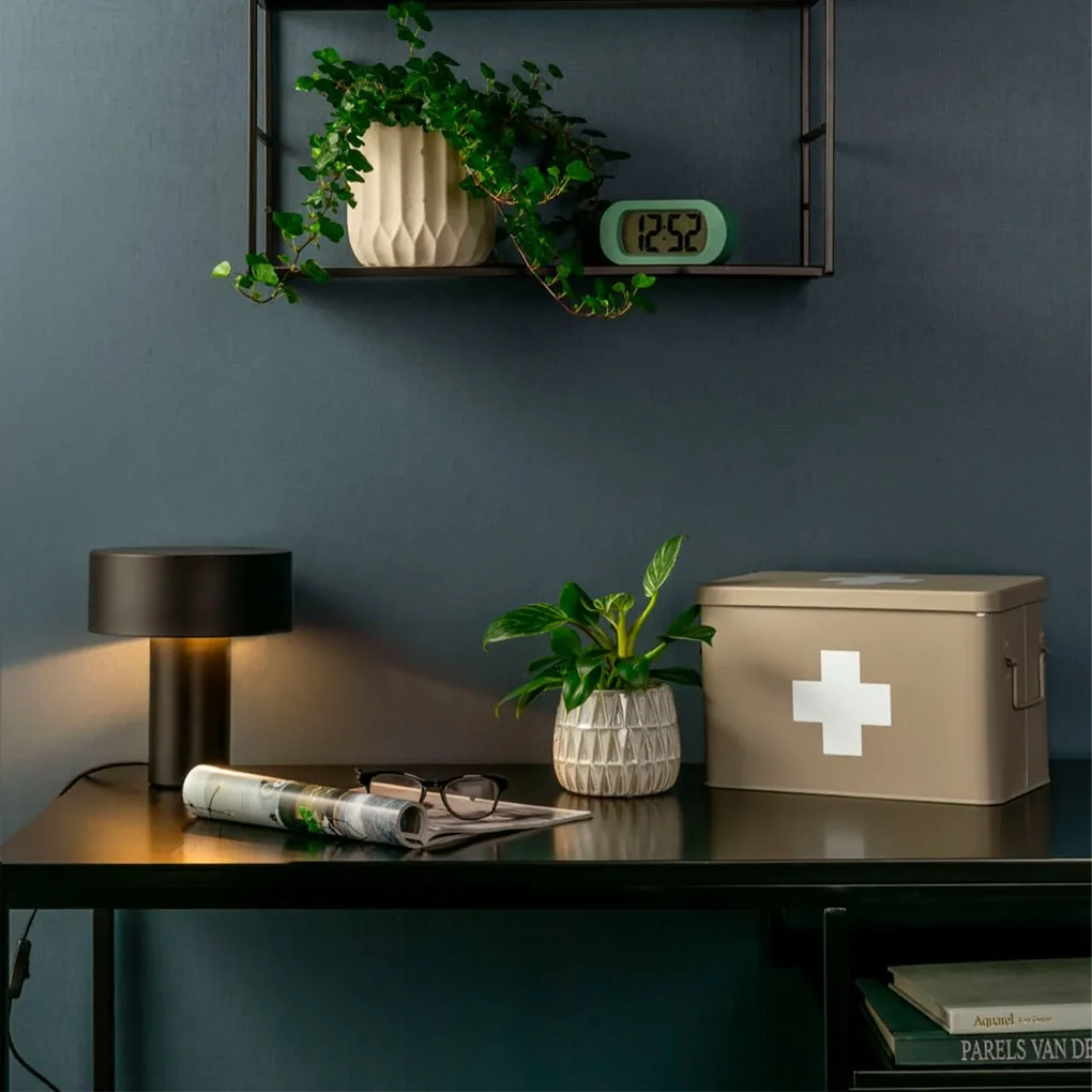 Stolná lampa Tubo čierna 23 cm