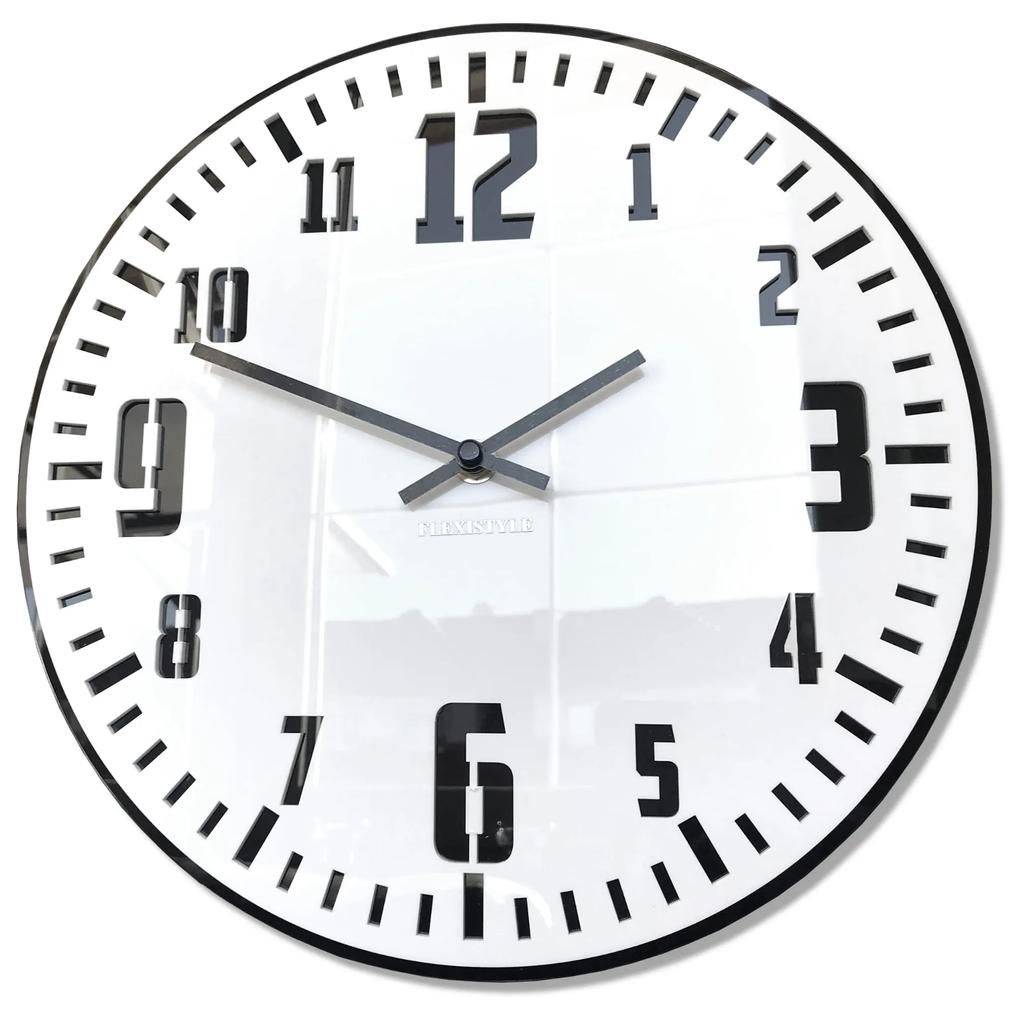 Nástenné hodiny Unique Flex z117-2-1-x, 30 cm, čiernobiele