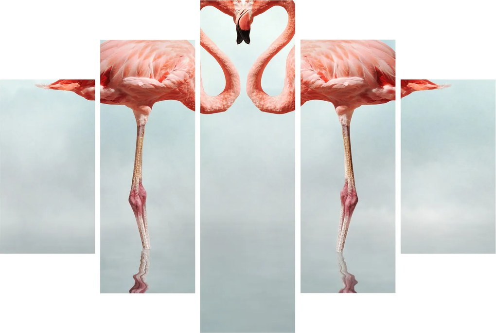 Obraz dvoch plameniakov (150x105 cm)