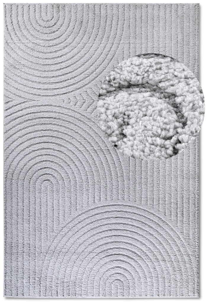 Kusový koberec New York 106205 Light Grey, 200x280, šedá, obývacia izba, ELLE Decoration