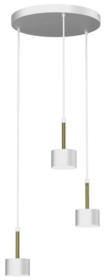 Luster na lanku ARENA 3xGX53/11W/230V biela/zlatá