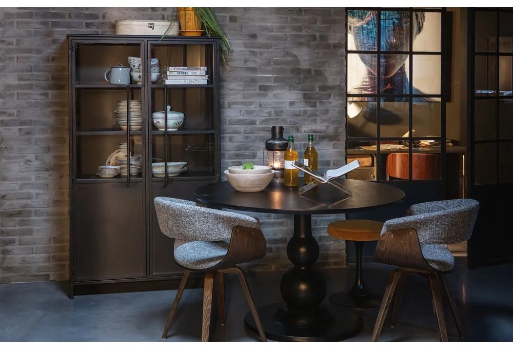 Čierna kovová komoda BePureHome Exhibit