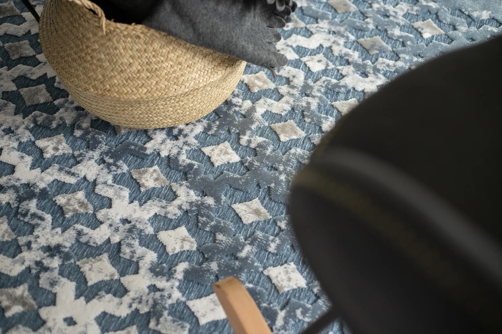 Koberec AKRYL YAZZ 7006 ORIENT, modrý