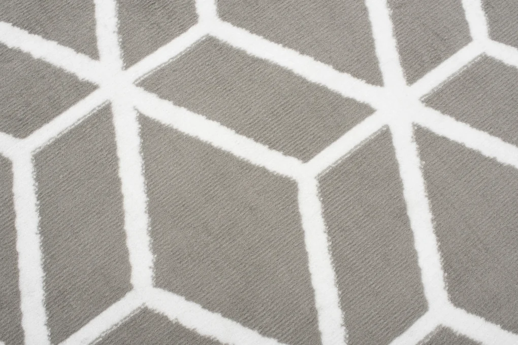 Moderný koberec C434A SVETLO GREY/WHITE BALI PP White Rozmer: 180x250