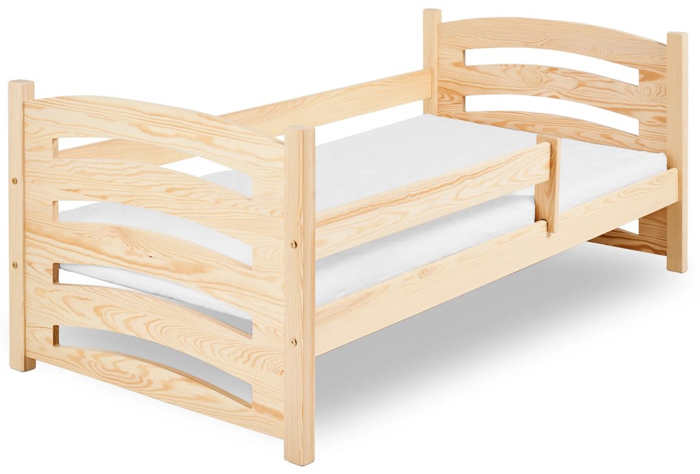 Detská posteľ MELA 80 x 160 cm, borovica Rošt: Bez roštu, Matrac: Matrac EASYSOFT 8 cm