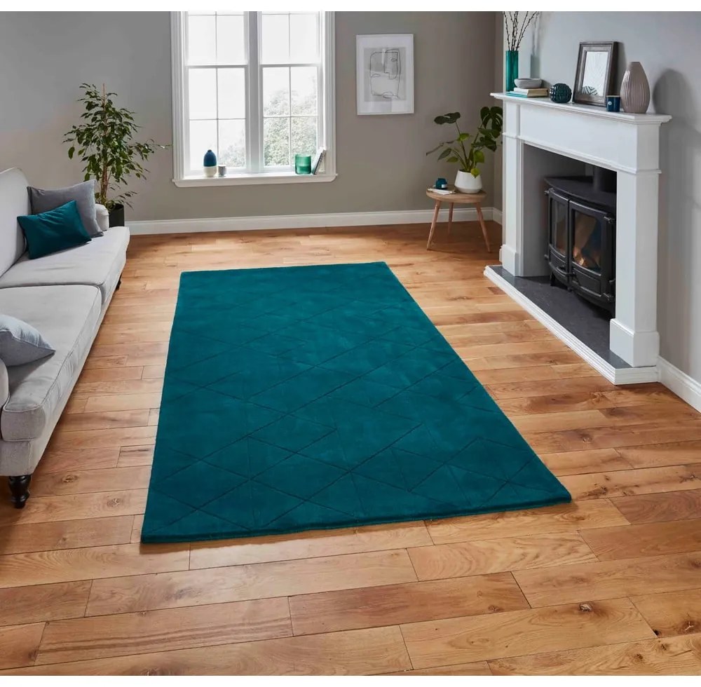 Modrý vlnený koberec Think Rugs Kasbah, 150 x 230 cm