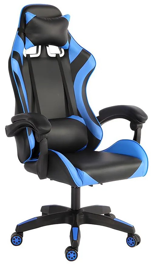 Kreslo pre Hráča  Kastor 8687 čierna/modrá
