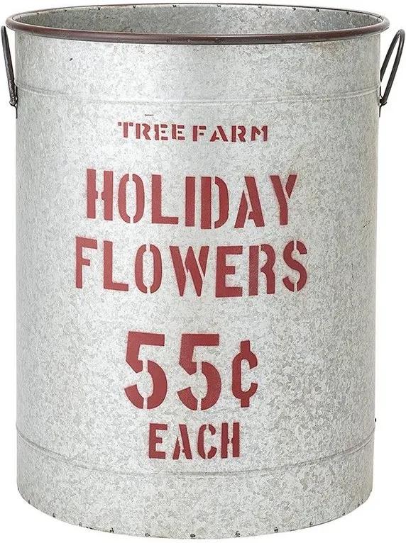Bloomingville Vianočný obal na kvetináč Traditional Flowerpot M - Holiday Flowers