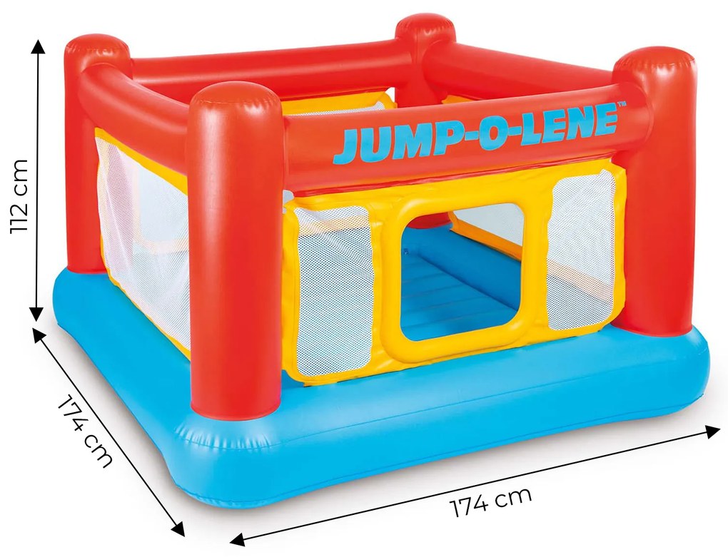 Nafukovací trampolínový hrad, 174 x 174 x 122 cm, INTEX