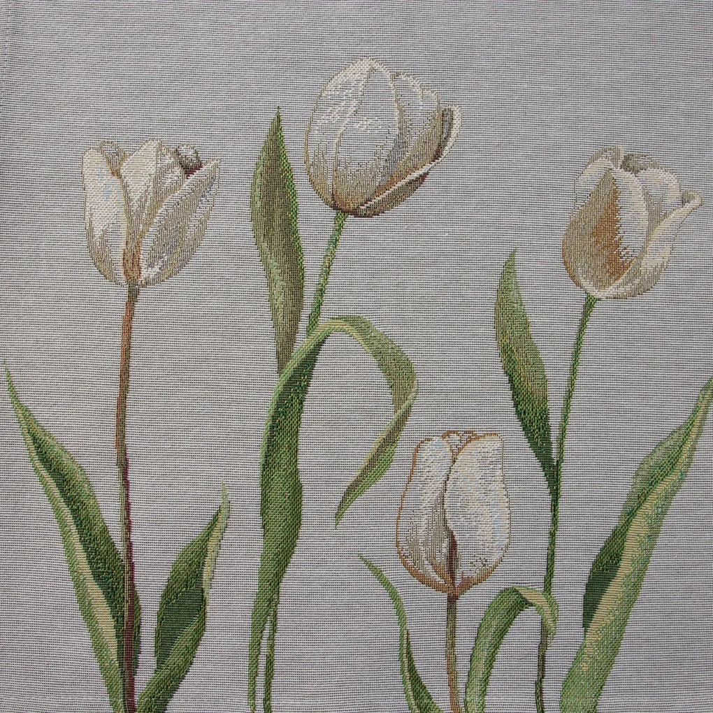 GOBELÍNOVÝ OBRUS NATUR 100X100 CM KVETY
