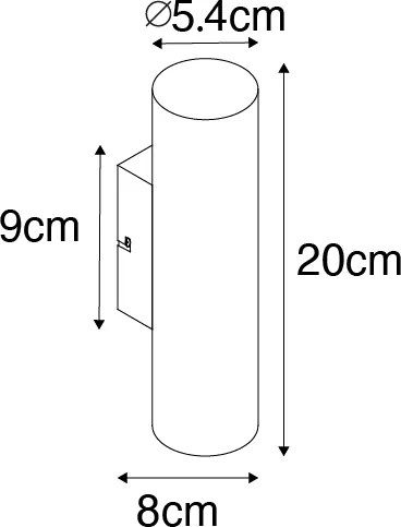 Moderná nástenná lampa biela 2-svetlá - Jeana