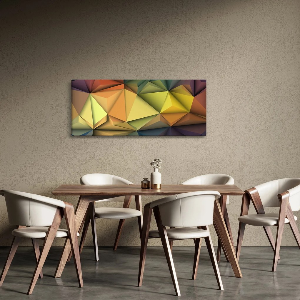 Obraz - Polygonálna 3D abstrakcia (120x50 cm)