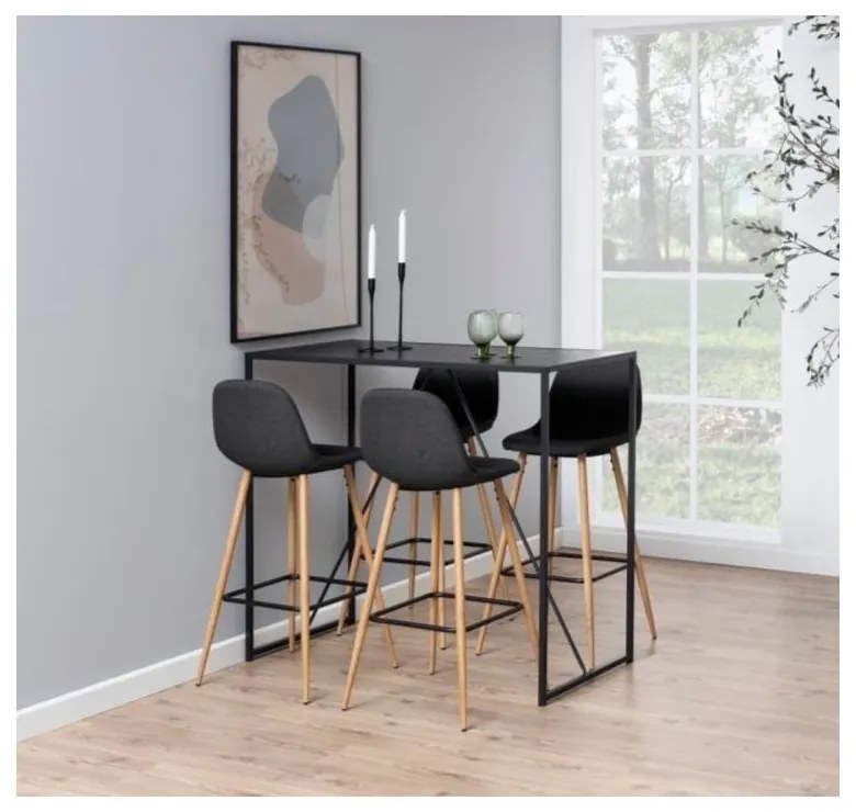 Sivá/v prírodnej farbe barová stolička 101 cm Wilma – Actona