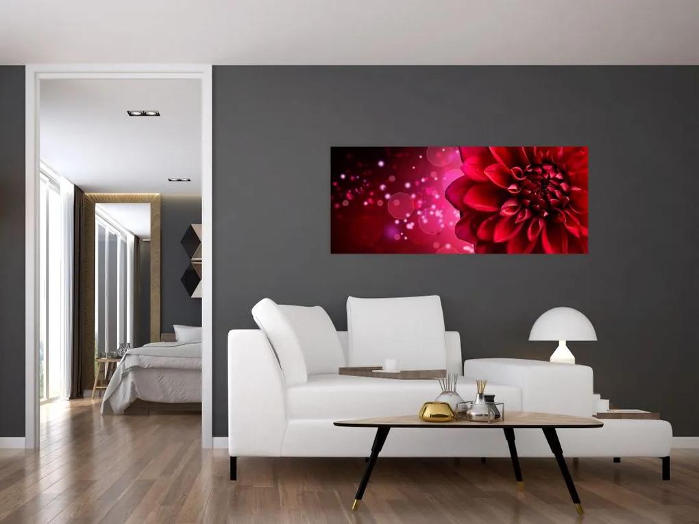 Obraz červené kvety (120x50 cm)