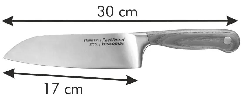Santoku nôž z nehrdzavejúcej ocele Feelwood – Tescoma