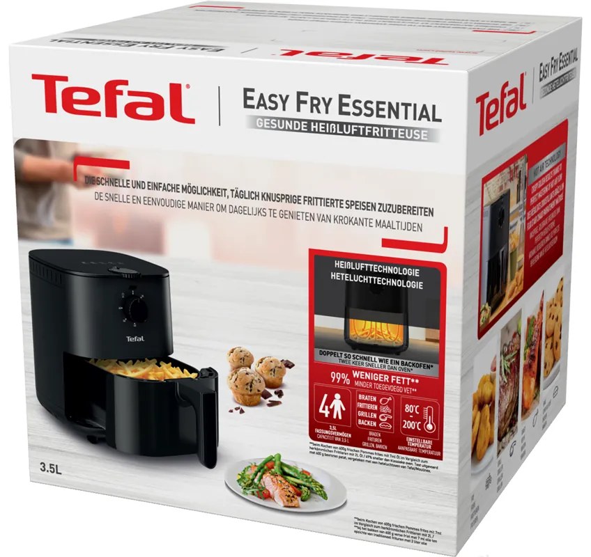 Teplovzdušná fritéza Tefal Easy Fry Essential EY130815 Čierna