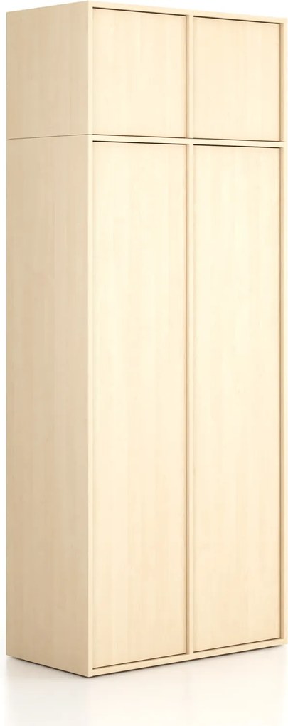 Nadstavba pre skrine FRAME, 2x dvere, 872 x 450 x 427 mm, PUSH-lock, breza