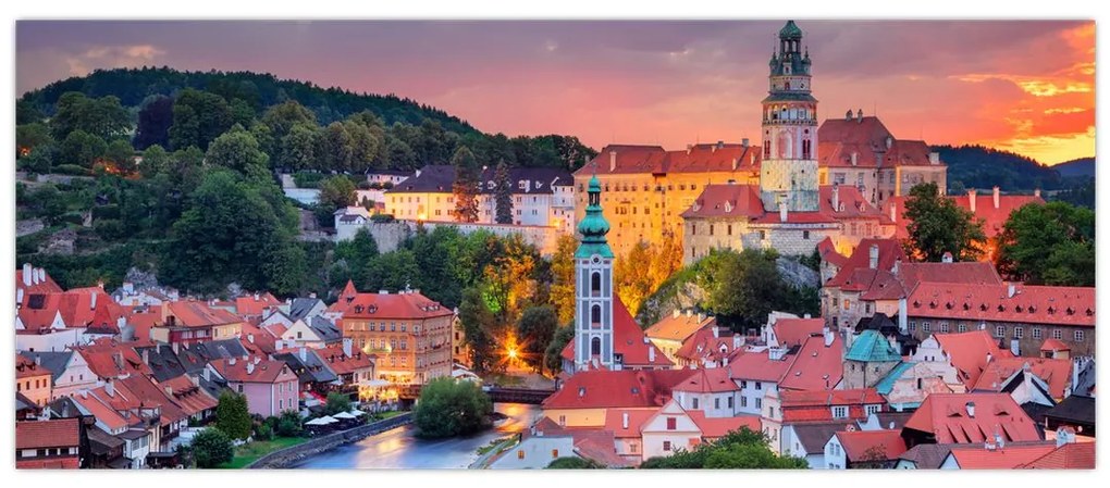 Obraz - Český Krumlov (120x50 cm)