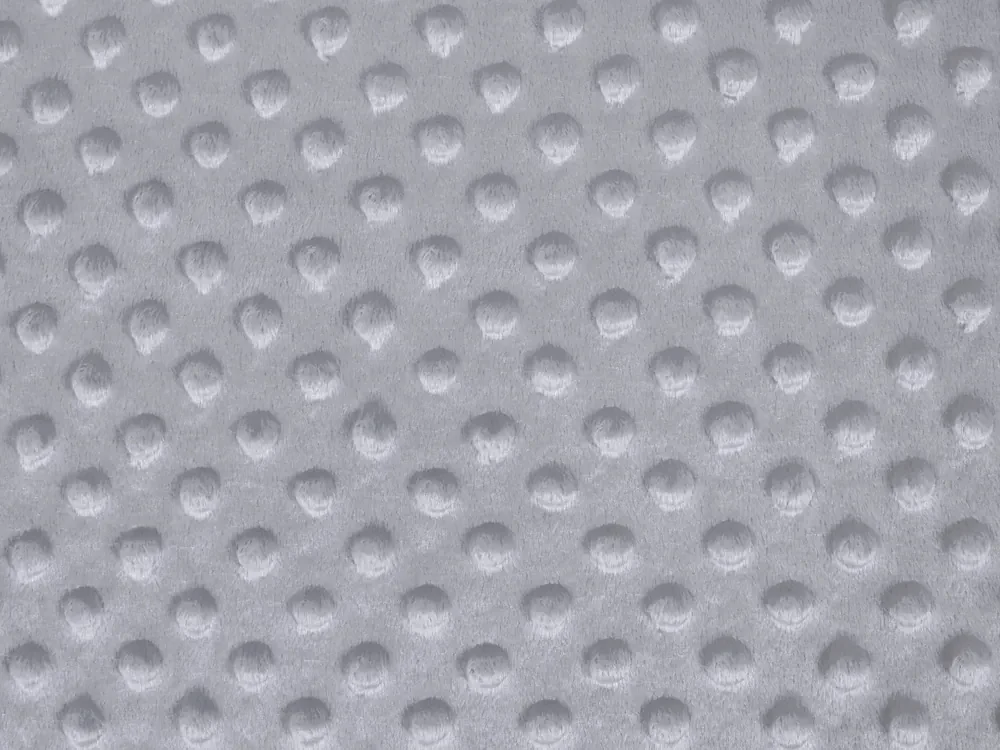 Biante Hrejivé posteľné obliečky Minky 3D bodky MKP-048 Sivé Jednolôžko 140x200 a 70x90 cm
