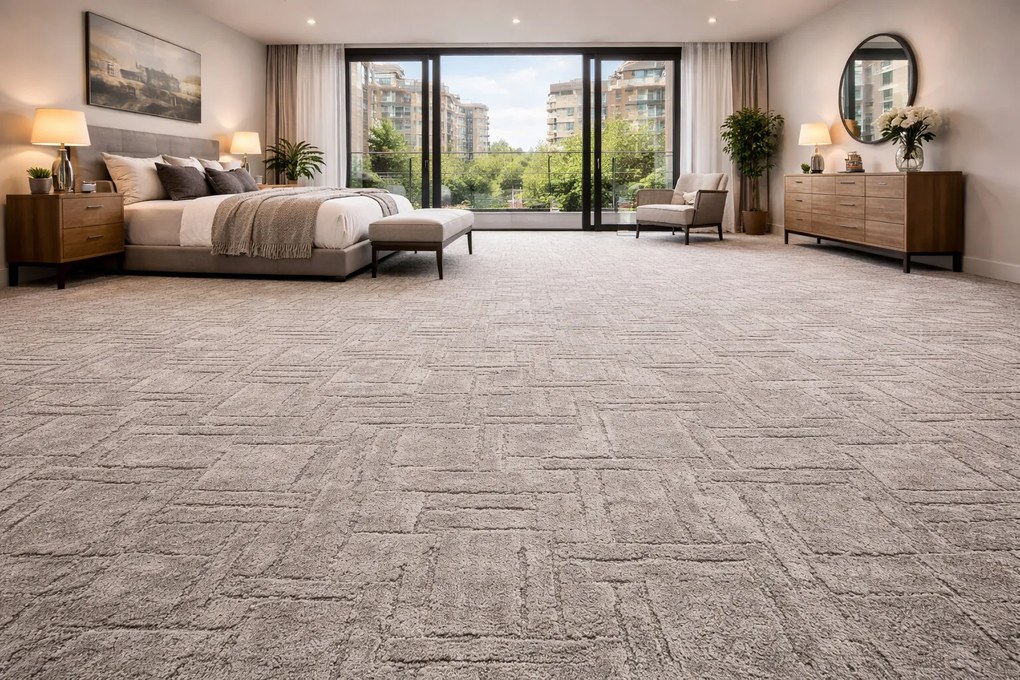 Koberec metráž Sprint 95 šedý, na mieru, šíře 4m, šedá, filc, obývacia izba, Spoltex