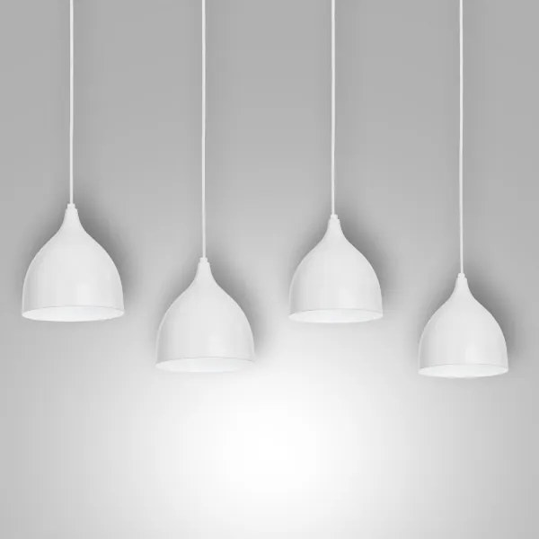 Luster na lanku NOAK 4xE27/15W/230V šedá