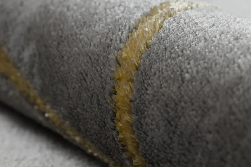 Dywany Łuszczów, Kusový koberec Emerald geometric 1012 grey and gold, 140x190, šedá, chodba / predsieň