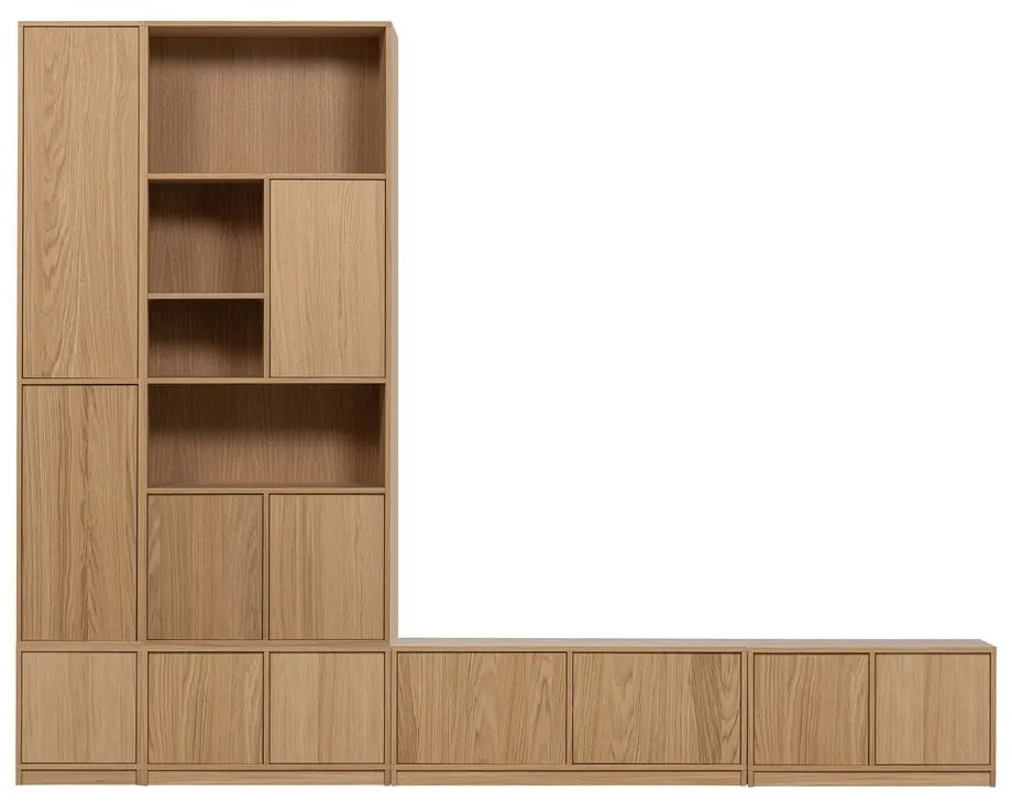 TV zostava v dekore duba v prírodnej farbe 304x243 cm Modulair – vtwonen