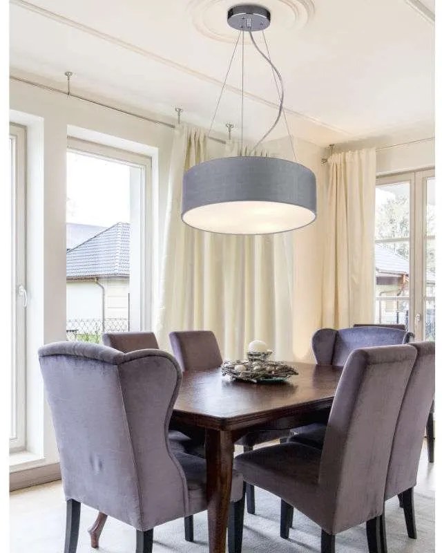 Candellux Sivý závesný luster Kioto pre žiarovku 3x E27 31-67722