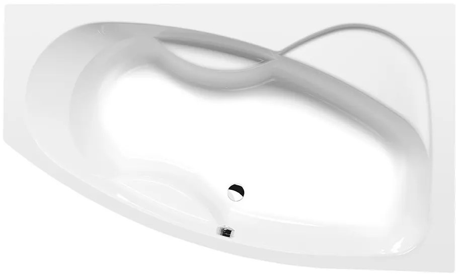 Polysan Polysan, MAMBA R asymetrická vaňa 160x95x44cm, biela, 28111