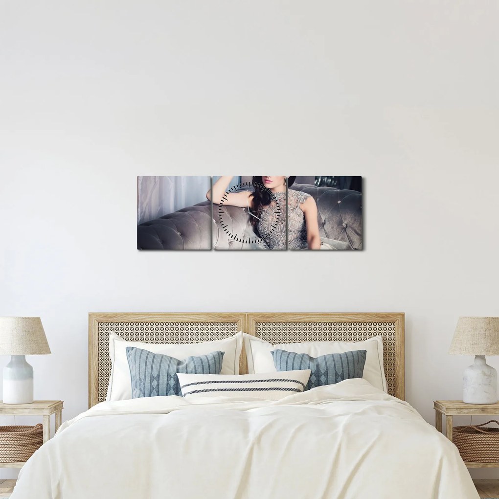 Obraz - Glamour (s hodinami) (90x30 cm)