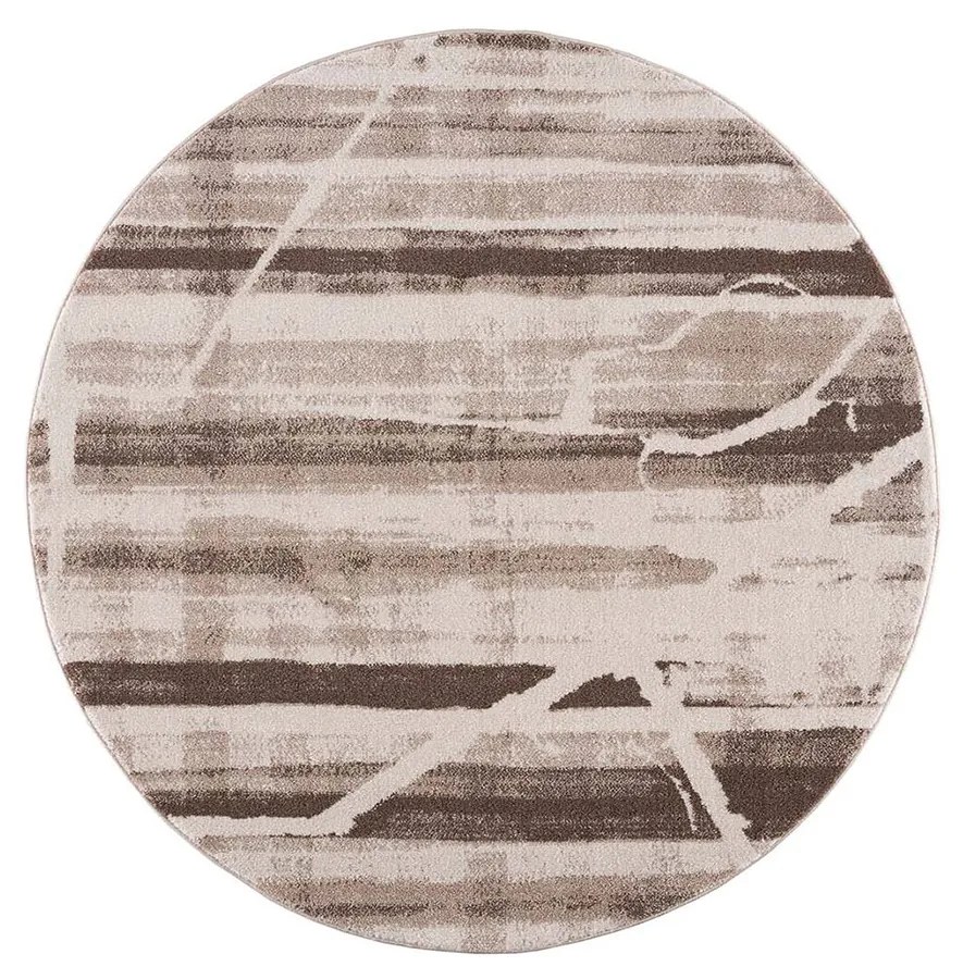 Dekorstudio Moderný okrúhly koberec MODA SOFT béžový 570 Priemer koberca: 120cm