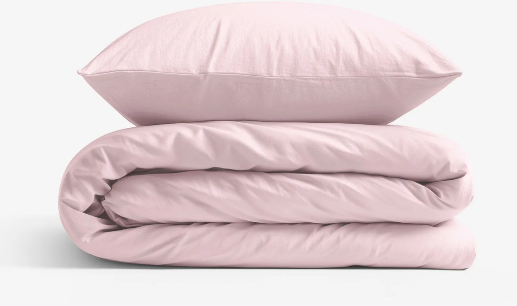 Goldea bavlnené posteľné obliečky - púdrovo ružové 140 x 200 a 70 x 90 cm