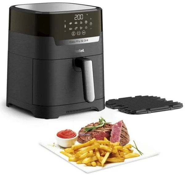 Tefal - Teplovzdušná fritéza 4,2 l EASY FRY&amp;GRILL 2v1 1550W/230V čierna