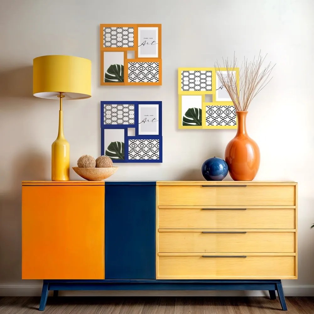 Tmavomodrý rámček na stenu 27x27 cm – knor