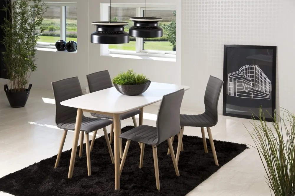 Jedálenský stôl Naiara 150 cm dub biely lak