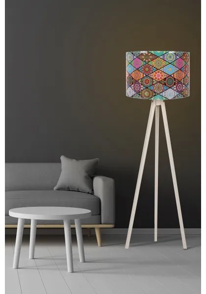 Stojacia lampa AYD 1xE27/60W/230V pestrofarebná/béžová